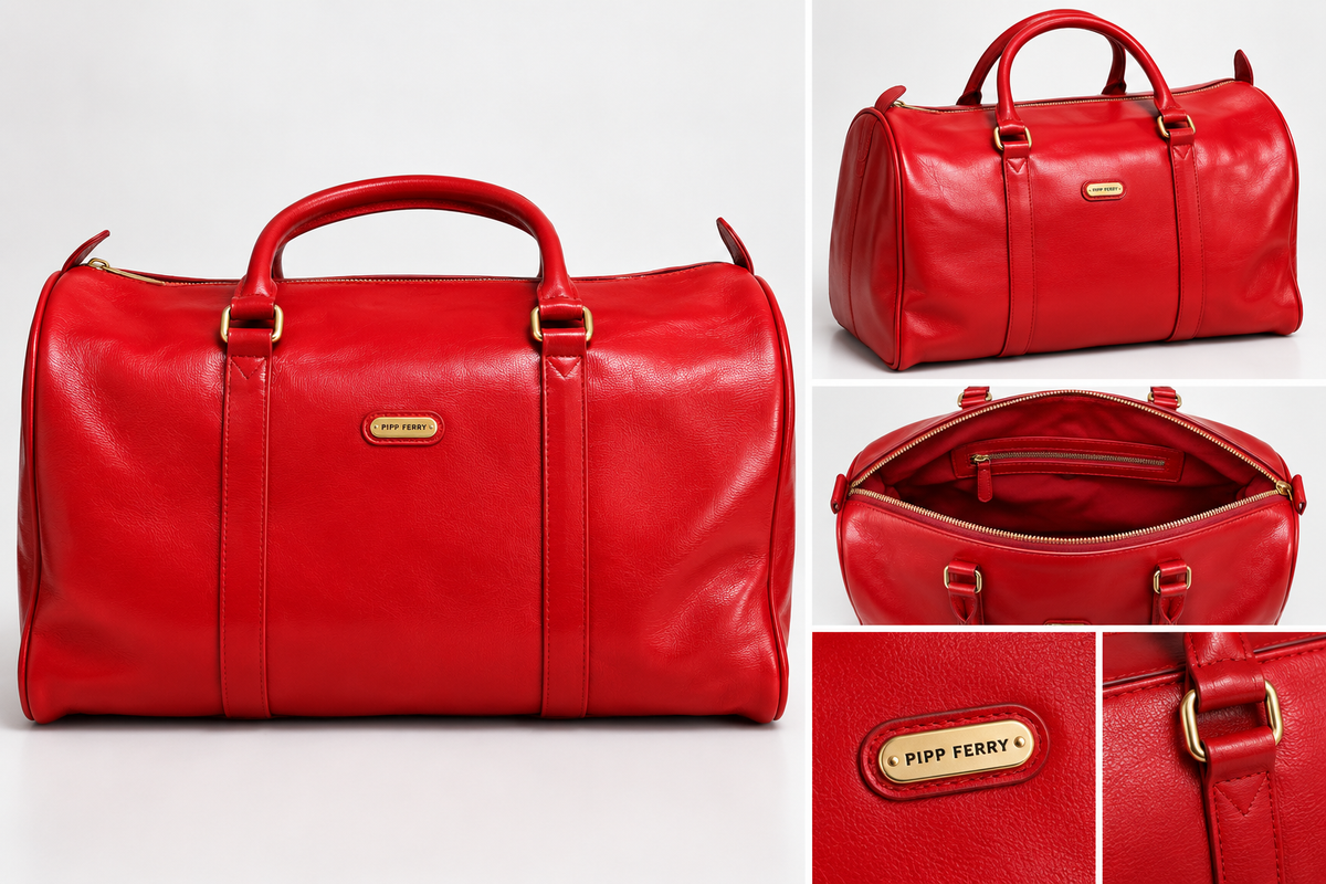 Sac de Voyage Rouge – Grand Format avec Double Poignée