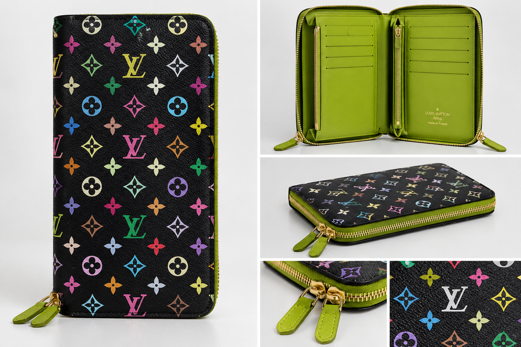Portefeuille Long Monogramme Multicolore – Double Fermeture Zippée