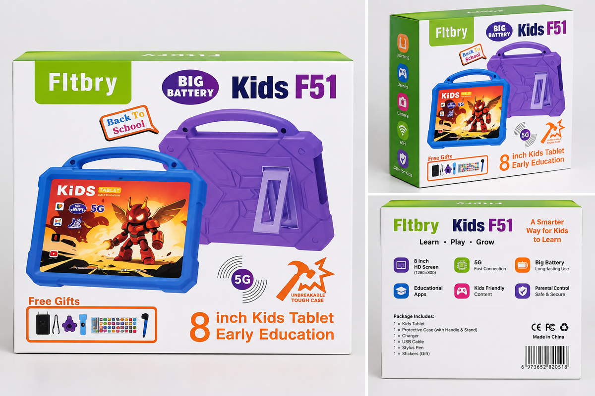 Tablette Enfant 8 Pouces – Coque Renforcée avec Poignée