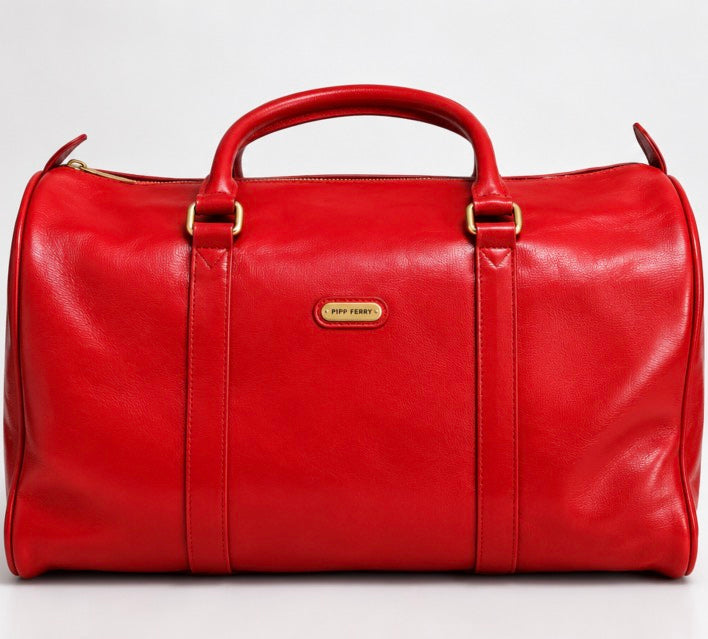 Sac de Voyage Rouge – Grand Format avec Double Poignée